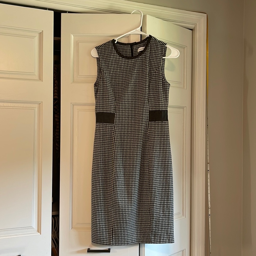 Black/White Calvin Klein dress.